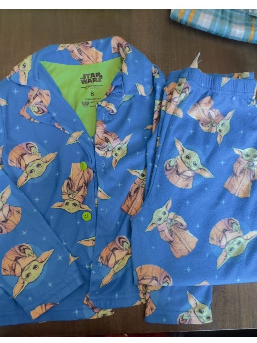 Star Wars Blue Grogu Print Kids Pajama Set
